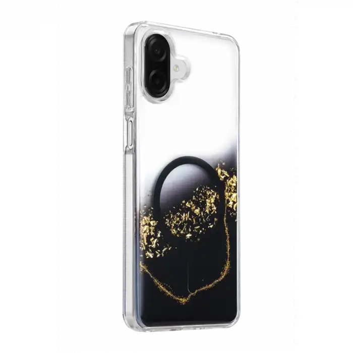 Onegif Samsung Galaxy A07 4g Lotus Simli Magsafe Kapak - Siyah