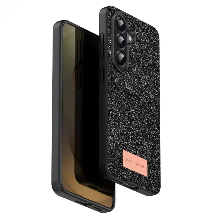 Onegif Samsung Galaxy A17 5g Bright Simli Kapak - Siyah