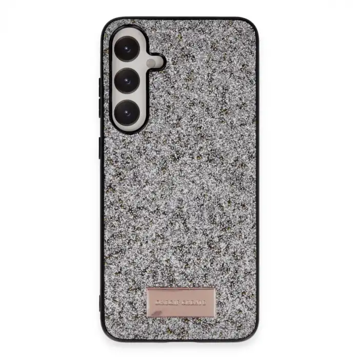 Onegif Samsung Galaxy A55 5g Bright Simli Kapak - Gümüş
