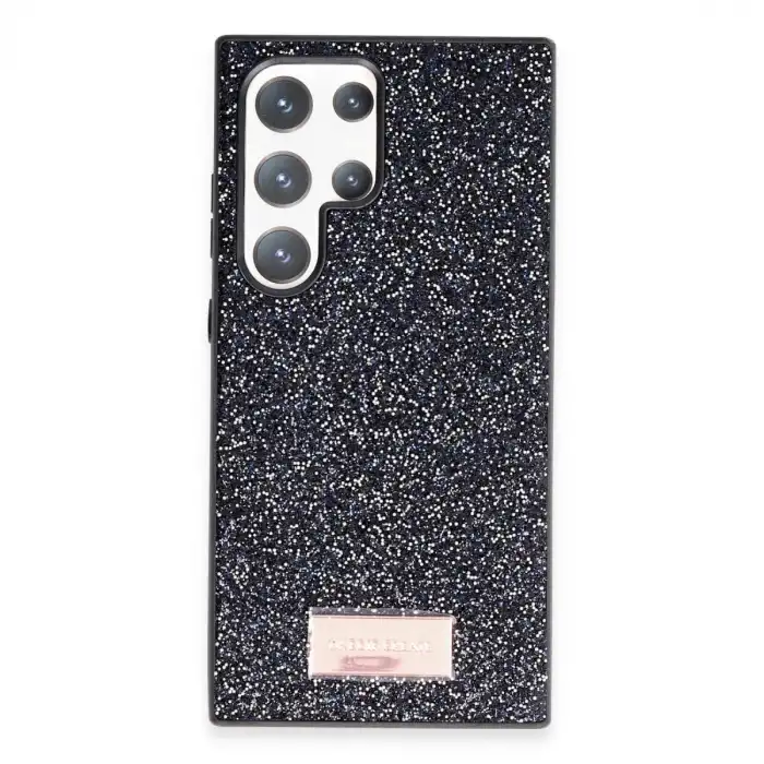 Onegif Samsung Galaxy S23 Ultra Bright Simli Kapak - Siyah