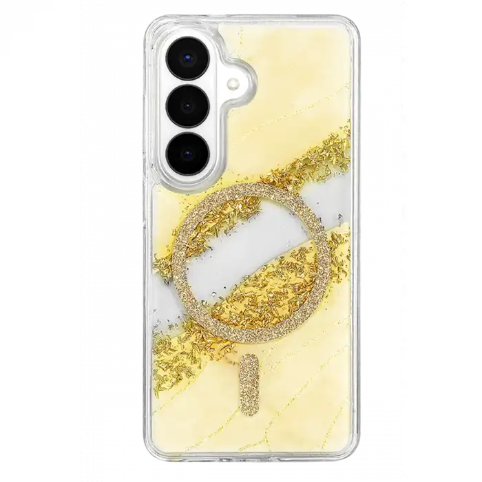 Onegif Samsung Galaxy S26 Lotus Simli Magsafe Kapak - Gümüş