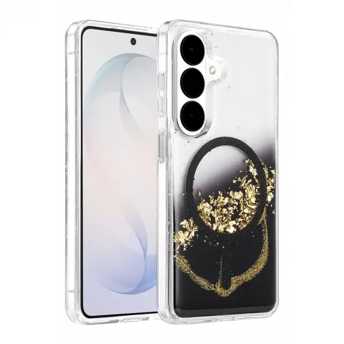 Onegif Samsung Galaxy S26 Lotus Simli Magsafe Kapak - Siyah