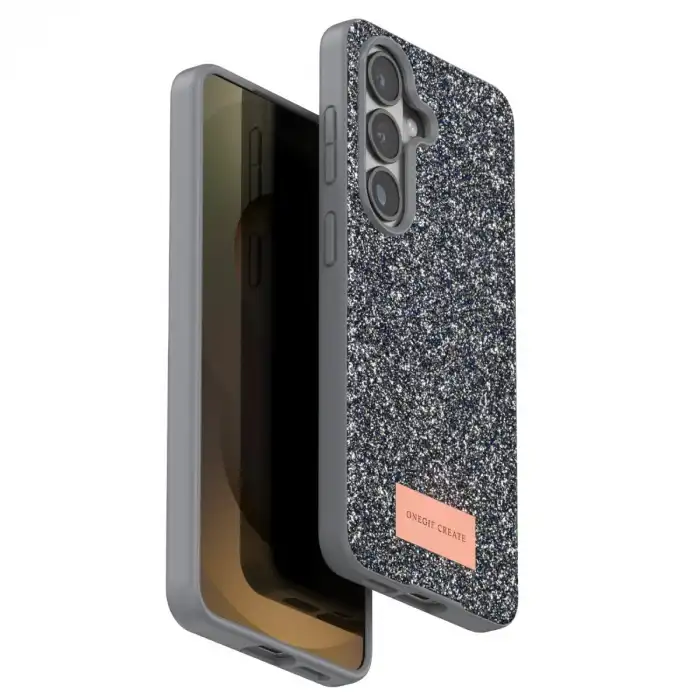 Onegif Samsung Galaxy S26 Plus Bright Simli Kapak - Gümüş