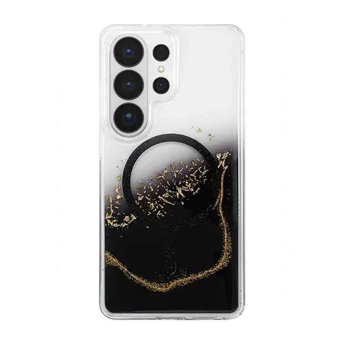 Onegif Samsung Galaxy S26 Ultra Lotus Simli Magsafe Kapak - Siyah
