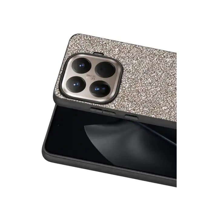 Onegif Xiaomi Mi 15t Pro Bright Simli Kapak - Gümüş