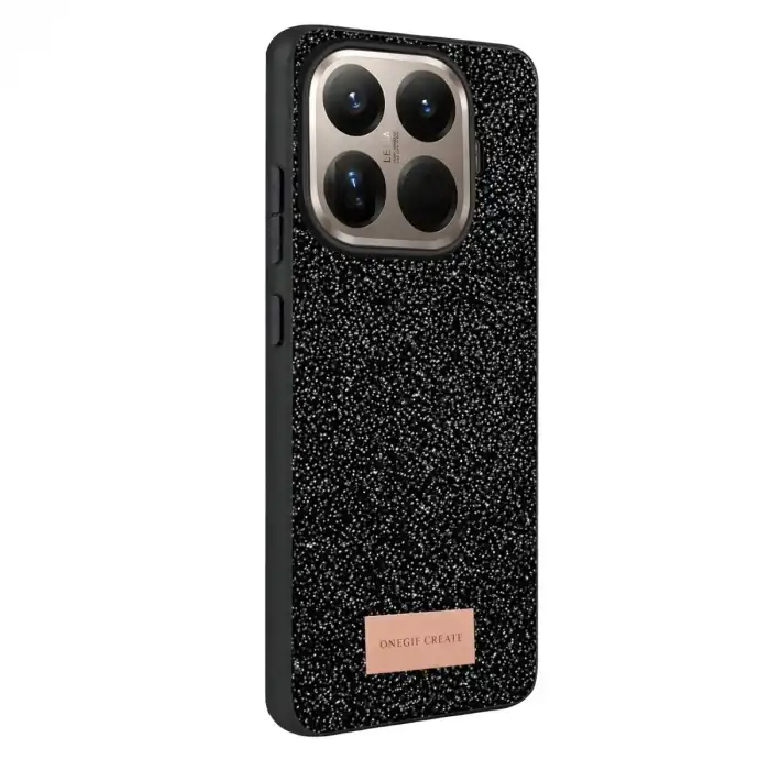 Onegif Xiaomi Mi 15t Pro Bright Simli Kapak - Siyah