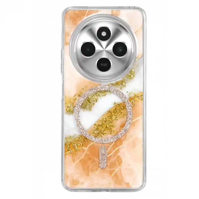 Onegif Xiaomi Redmi 14c Lotus Simli Magsafe Kapak - Yeşil