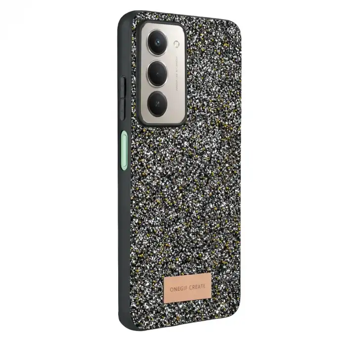 Onegif Xiaomi Redmi 15 4g Bright Simli Kapak - Gold