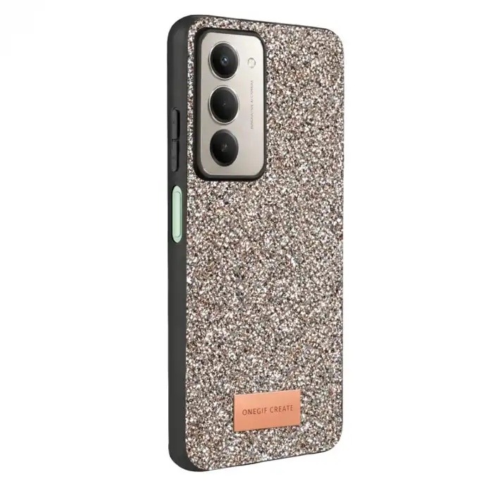 Onegif Xiaomi Redmi 15 4g Bright Simli Kapak - Gümüş