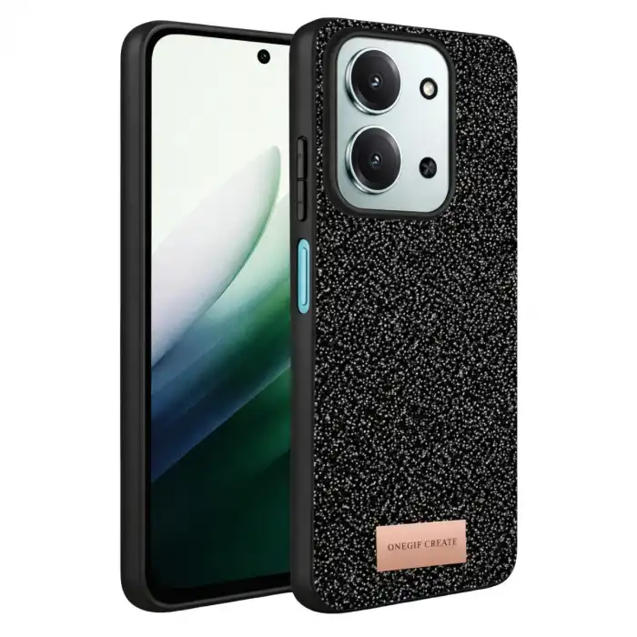 Onegif Xiaomi Redmi 15c 4g Bright Simli Kapak - Siyah