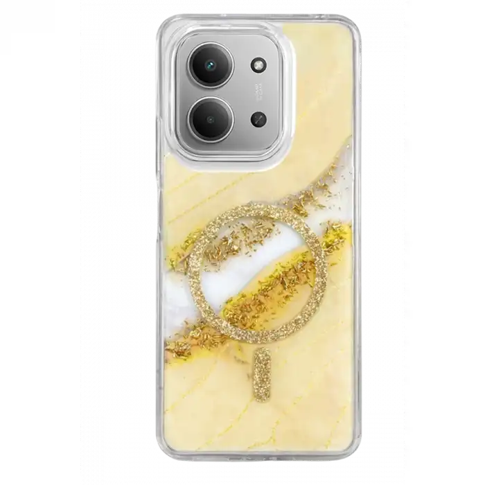 Onegif Xiaomi Redmi 15c 4g Lotus Simli Magsafe Kapak - Gümüş