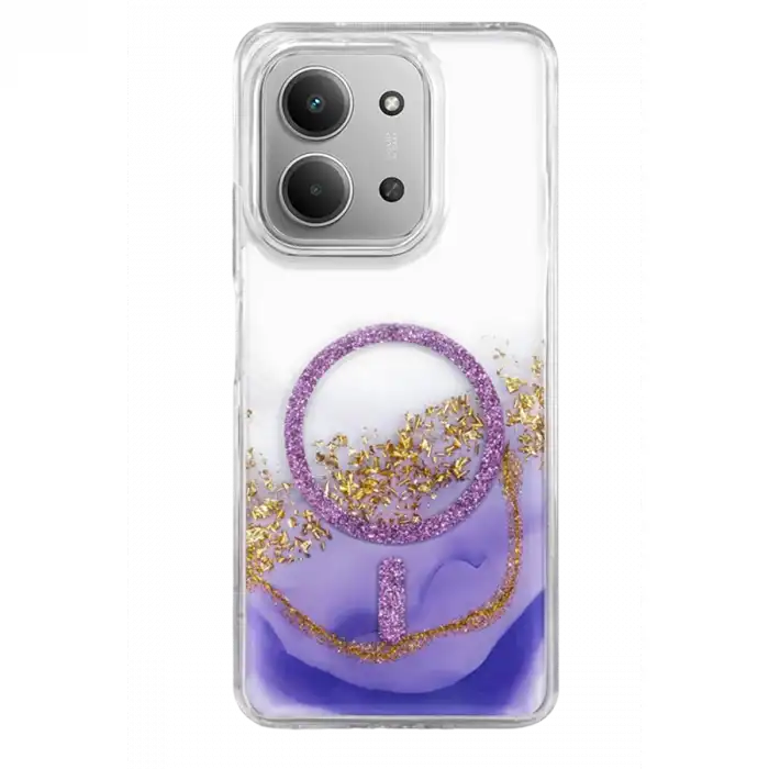 Onegif Xiaomi Redmi 15c 4g Lotus Simli Magsafe Kapak - Mor