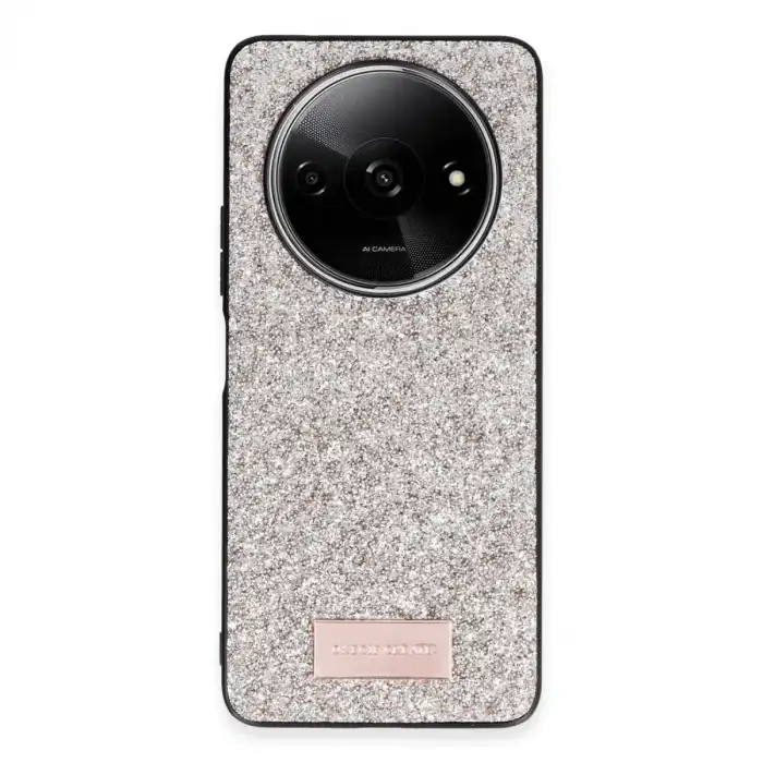 Onegif Xiaomi Redmi A3 4g Bright Simli Kapak - Gold