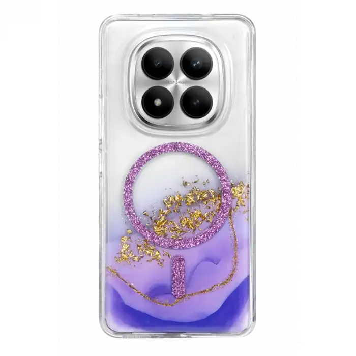 Onegif Xiaomi Redmi Note 15 4g Lotus Simli Magsafe Kapak - Mor
