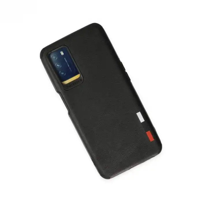 Oppo A16 Kılıf Loop Deri Silikon - Siyah