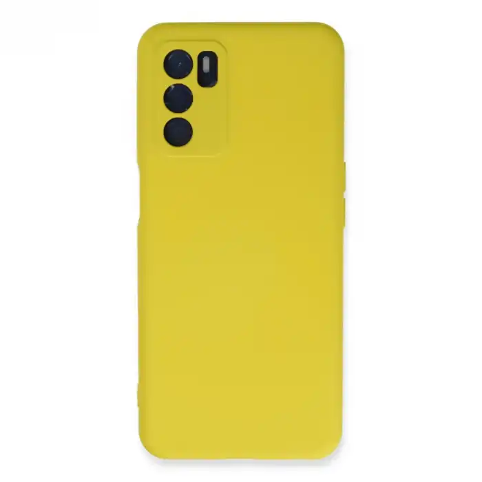 Oppo A16 Kılıf Nano İçi Kadife Silikon - Sarı
