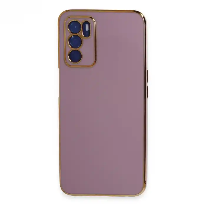 Oppo A16 Kılıf Volet Silikon - Mor