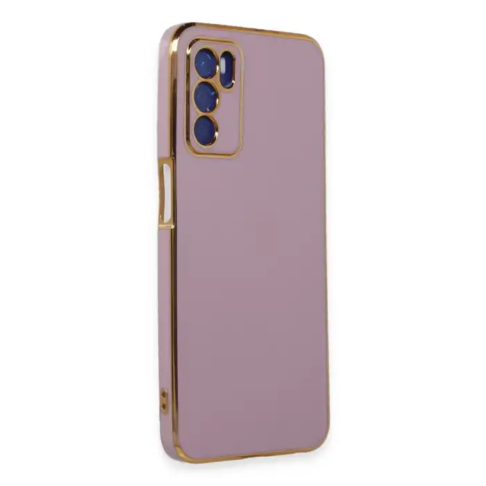 Oppo A16 Kılıf Volet Silikon - Mor