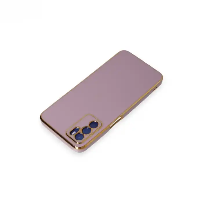 Oppo A16 Kılıf Volet Silikon - Mor