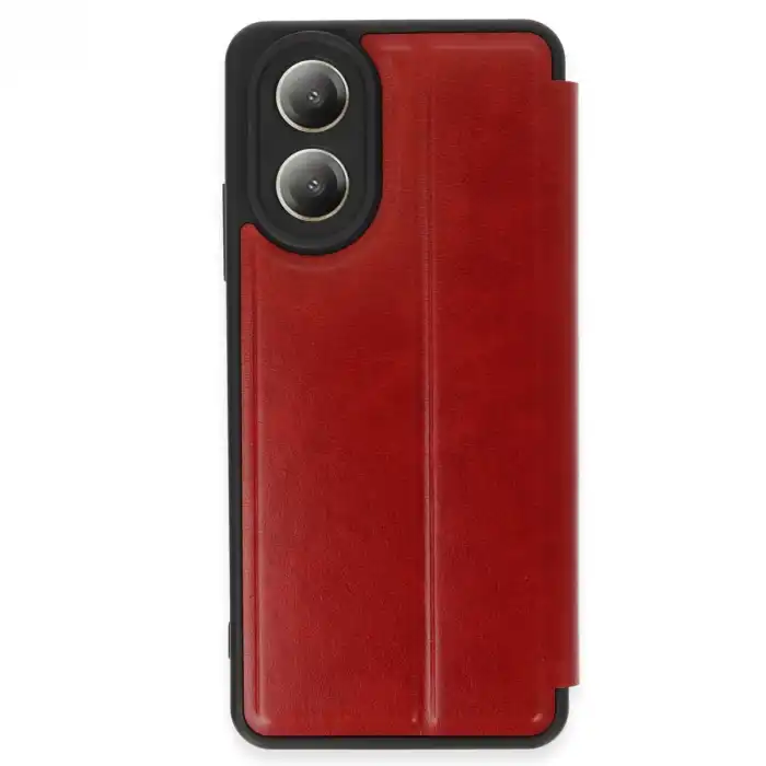 Oppo A38 Kılıf Flip Cover - Kırmızı