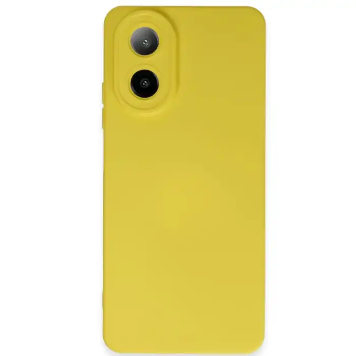 Oppo A38 Kılıf Nano İçi Kadife Silikon - Sarı