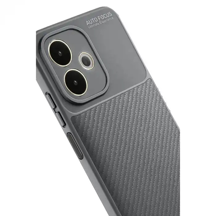 Oppo A5 Pro 4g Kılıf Auto Focus Karbon Kapak - Gri