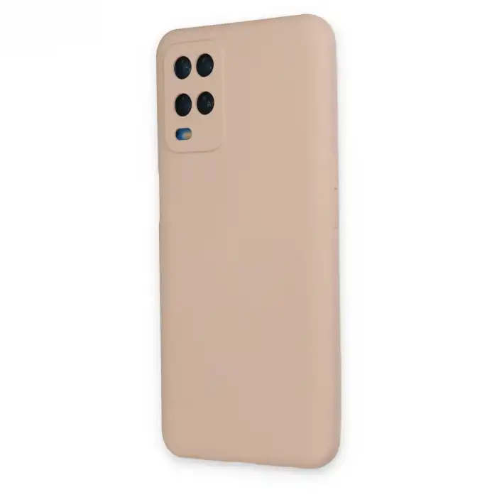 Oppo A54 4g Kılıf Nano İçi Kadife Silikon - Pudra