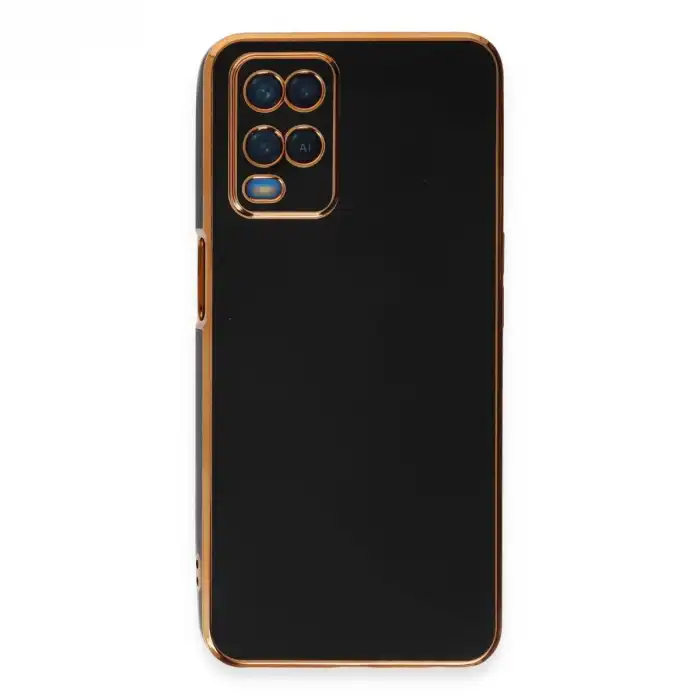 Oppo A54 4g Kılıf Volet Silikon - Siyah