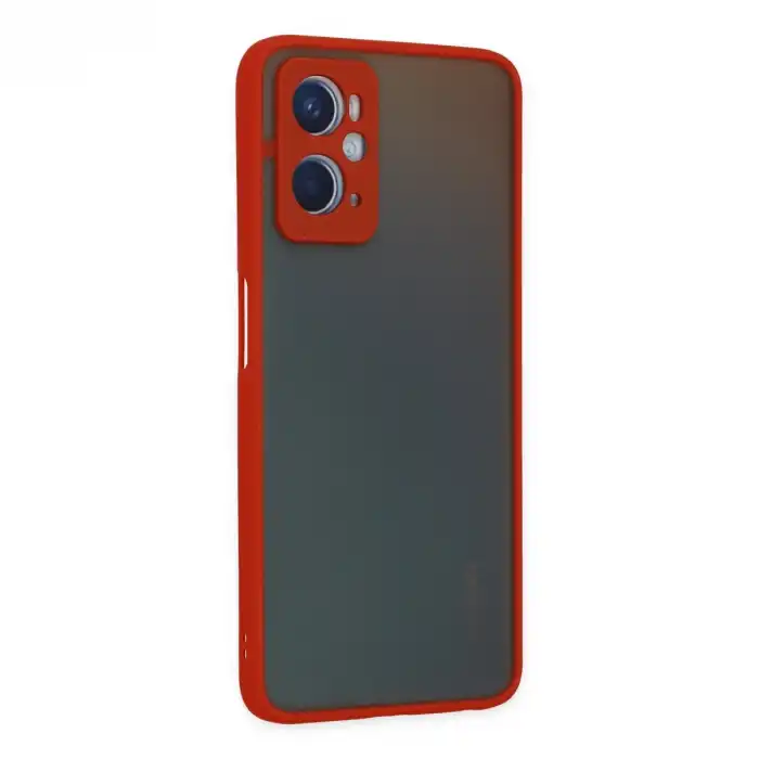 Oppo A96 Kılıf Montreal Silikon Kapak - Kırmızı