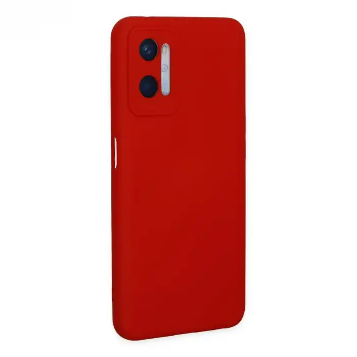 Oppo A96 Kılıf Nano İçi Kadife Silikon - Kırmızı