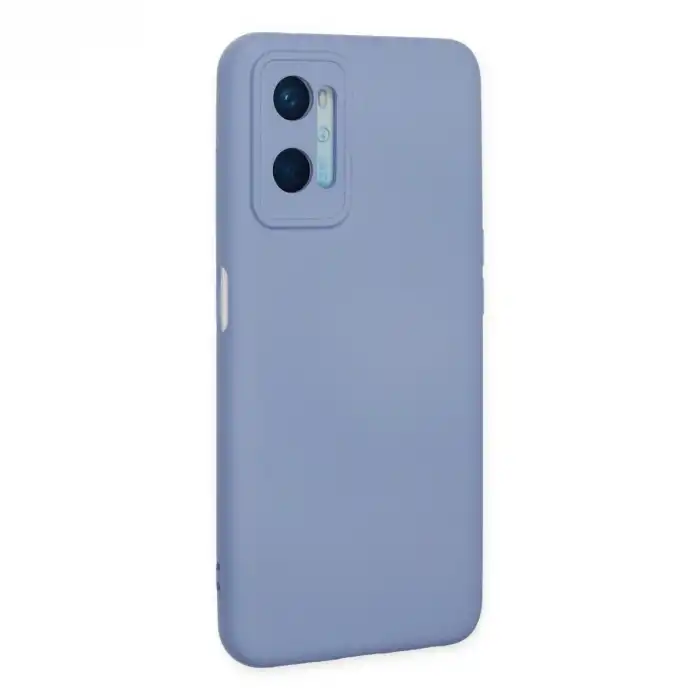 Oppo A96 Kılıf Nano İçi Kadife Silikon - Lila