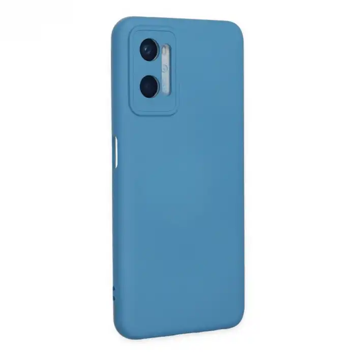 Oppo A96 Kılıf Nano İçi Kadife Silikon - Mavi