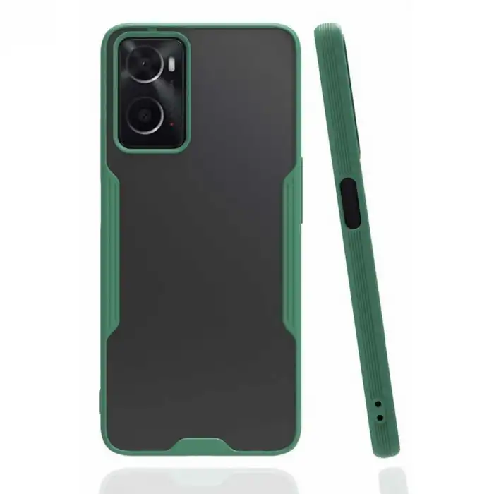 Oppo A96 Kılıf Platin Silikon - Yeşil