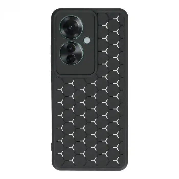 Oppo Reno 11f Kılıf Petek Silikon Kapak - Siyah