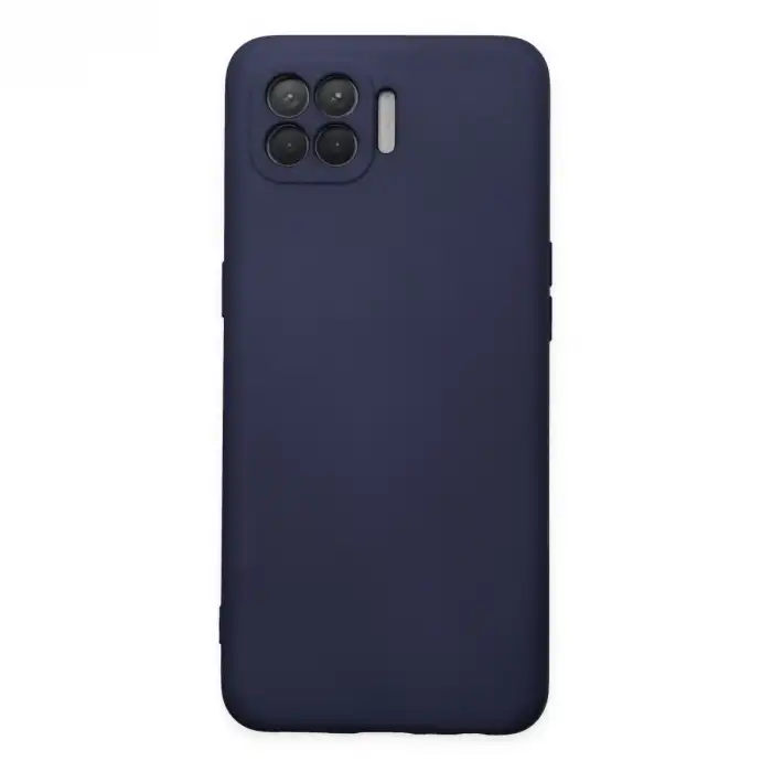 Oppo Reno 4 Lite Kılıf Nano İçi Kadife Silikon - Lacivert