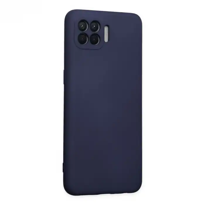 Oppo Reno 4 Lite Kılıf Nano İçi Kadife Silikon - Lacivert