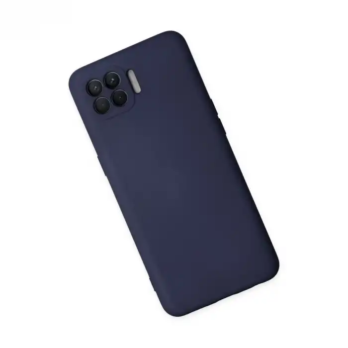 Oppo Reno 4 Lite Kılıf Nano İçi Kadife Silikon - Lacivert