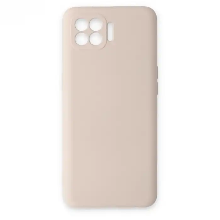 Oppo Reno 4 Lite Kılıf Nano İçi Kadife Silikon - Pudra