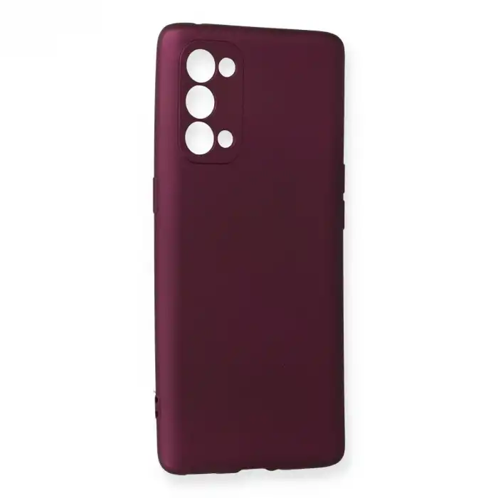 Oppo Reno 5 Pro Kılıf First Silikon - Mürdüm