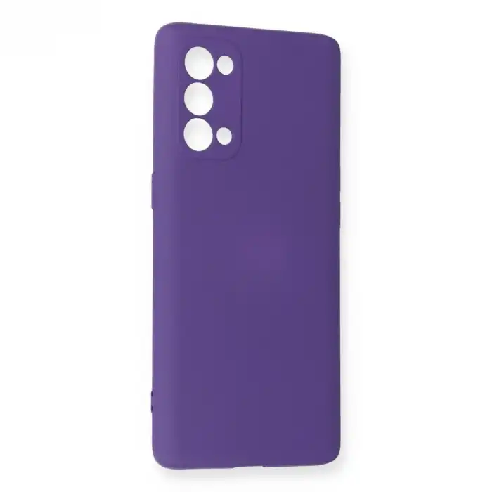Oppo Reno 5 Pro Kılıf Nano İçi Kadife Silikon - Mor