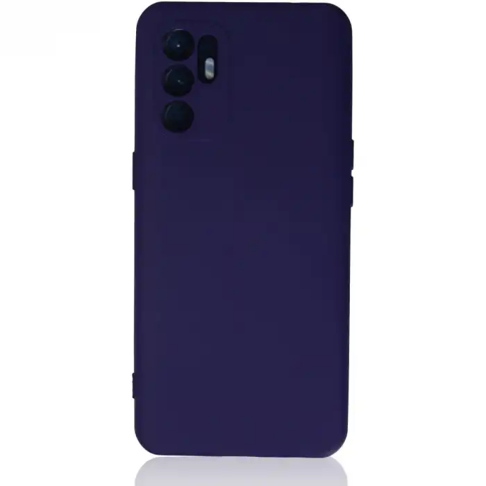 Oppo Reno 6 Kılıf Nano İçi Kadife Silikon - Mor