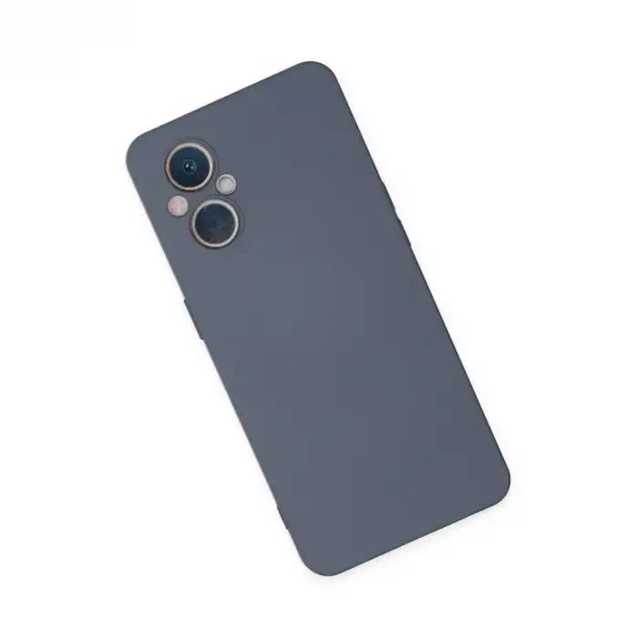 Oppo Reno 7 Lite Kılıf Nano İçi Kadife Silikon - Gri