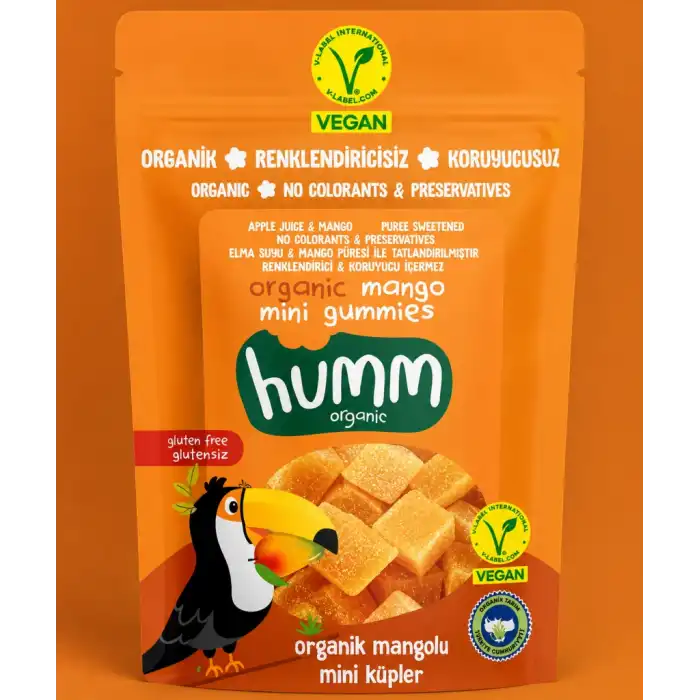 Organik Glutensiz Vegan Mangolu Mini Küpler 30 Gr