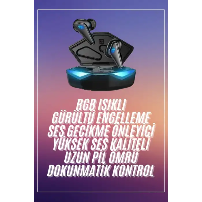 Oyuncu Kulaklığı Mikrofonlu Kablosuz Kulaklık Powerban Yüksek Ses Kaliteli