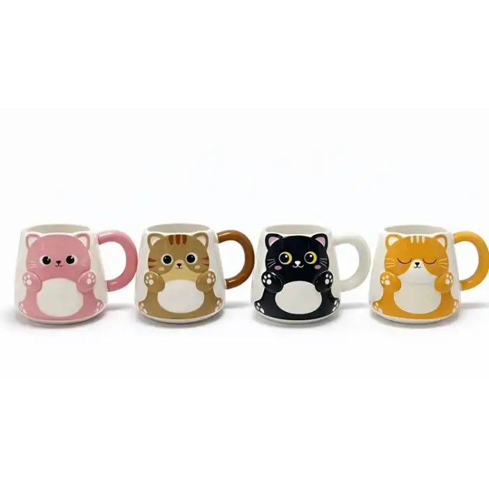 Özel Tasarım 3d Kedi Figürlü Kupa Bardak Alk5031
