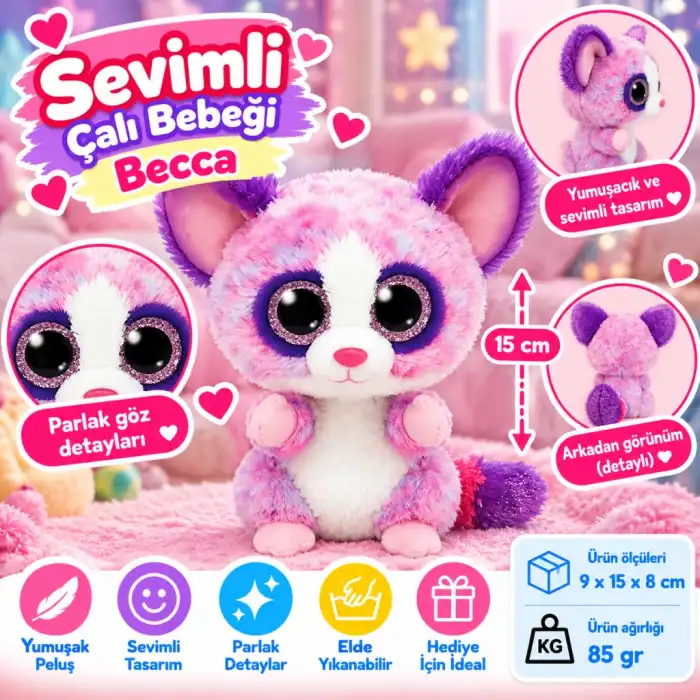 Peluş Çalı Bebeği Becca 15 cm