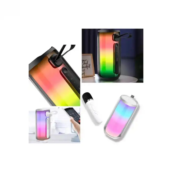 Pluse 5 Mikrofonlu Rgb Kablosuz Hoparlör - Siyah
