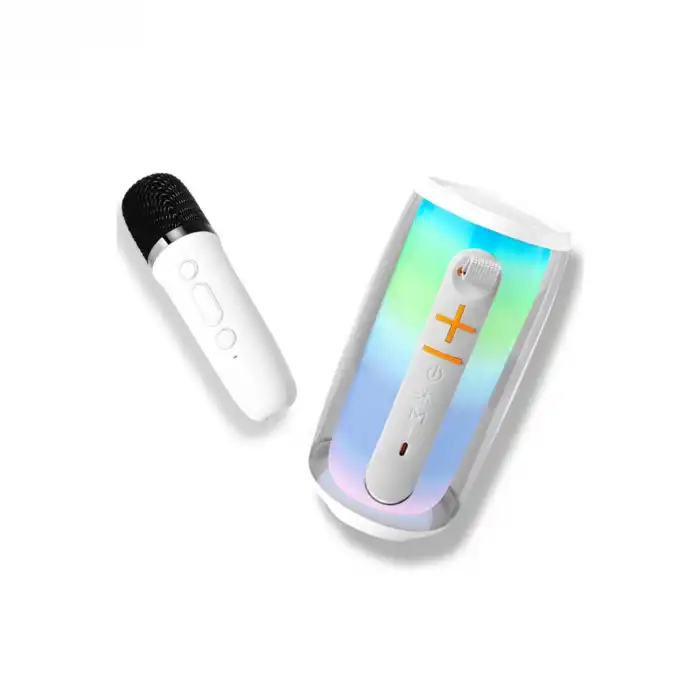 Pluse 6 Mikrofonlu Rgb Kablosuz Hoparlör - Beyaz