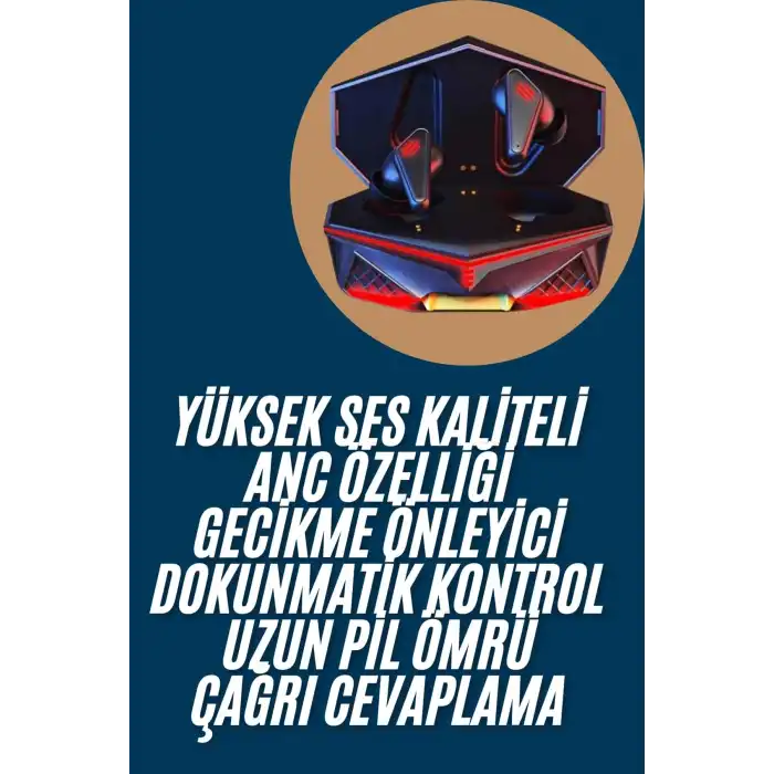 Profesyonel TWS Işıklı Kablosuz Bluetooth Kulaklık Oyuncu Kulaklığı