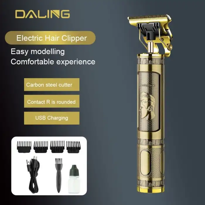 Ps-033 Çelik Kasa Profesyonel T-bıçak Saç Sakal Ense Ve Çizim Tıraş Makinesi